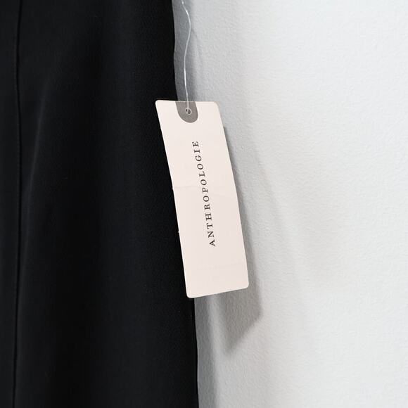 Anthropologie Black Flared Straight Leg Pants - Picture 7 of 10